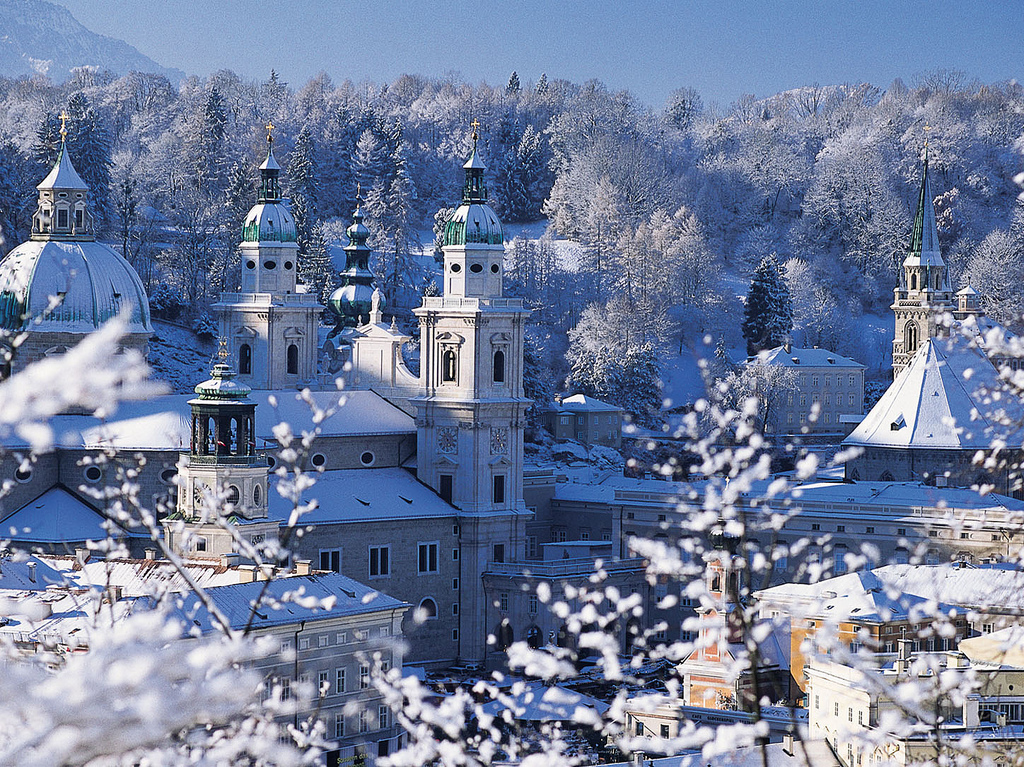 Salzburg Stadt im Winter