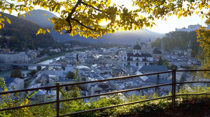Schöner Ausblick auf Salzburg Stadt